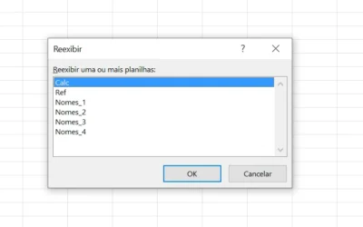 Visualizar abas de cálculos ocultas nas planilhas